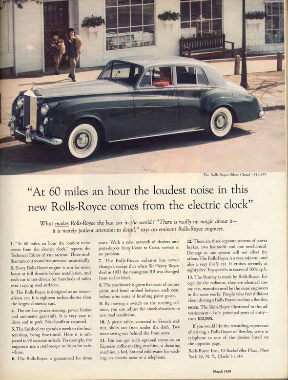 Reklama na Rolls Royce