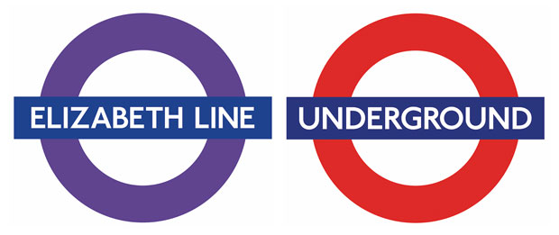 Súčasná podoba loga London Underground